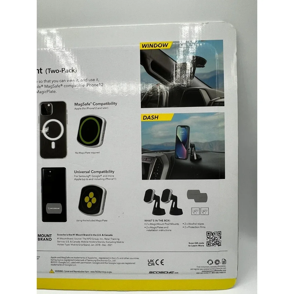 Scosche MagicMount Pro2 Window/Dash Car Magnetic Phone Mount Magsafe Compatible